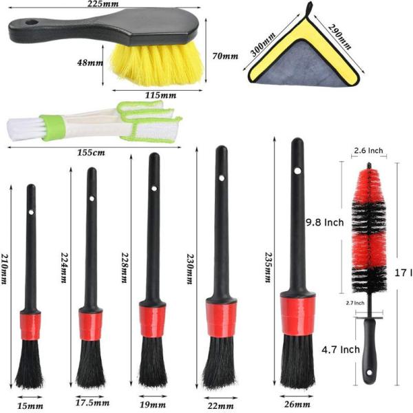 ODM Boars Hair Brush Car Detailing Kit For Air Vent Tire