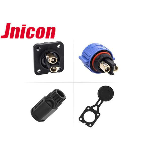 M25 Waterproof Panel Mount Connector IP67 Push Locking With Cap Cover