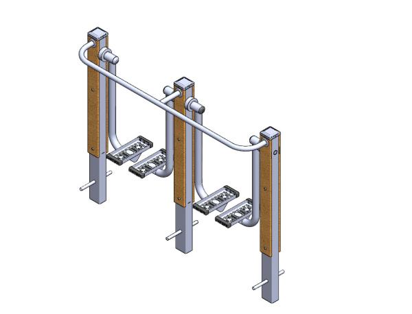 outdoor fitness equipments WPC materials based air walker-LK-M01