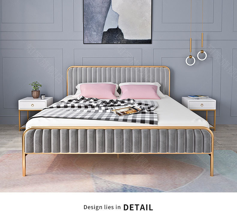 1800*1800*2000 Fashion Design Single Queen King Size Bed Frame with Aluminium Profile