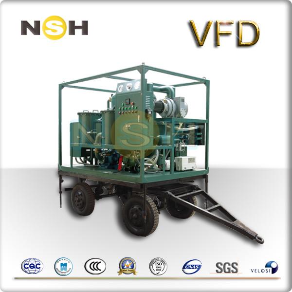 600~18000 LPH Transformer Oil Purifier , Trailers Mounted Oil Filter Unit