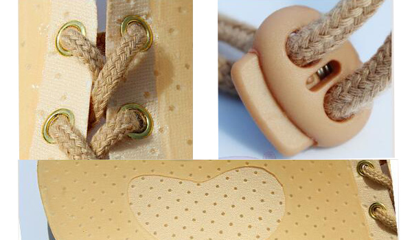 F004 Women strapless mango shape push up stick on drawstring bra