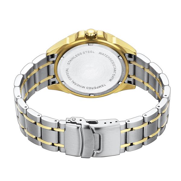 5ATM Waterproof Quartz Stainless Steel Watch Mens High End Analog Wrist Watches