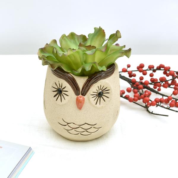24 polegadas 6 polegadas 16 polegadas cerâmica vasos de flores 3D única coruja adorável flor suculenta vasos modo