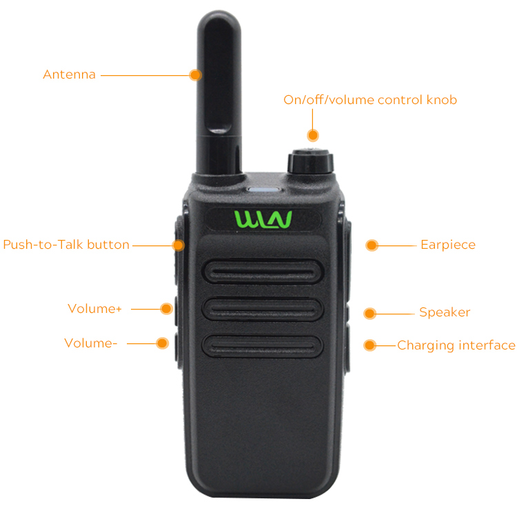 Звуковое кино UHF Walkie DC 3.7V 50 CTCSS VOX перезаряжаемые