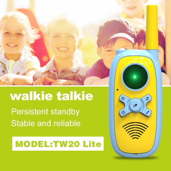 0.5W 3-Channel Toy Walkie Talkies for childred blue green red light 500m working range