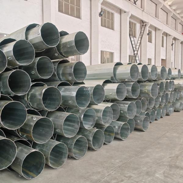85FT Gr65 Power And Data Distribution Poles Transmission Metal Power Pole