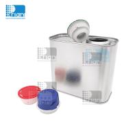 1 quart de boîte de peinture vide, 1 gallon de boîte de peinture métallique avec couvercle en plastique