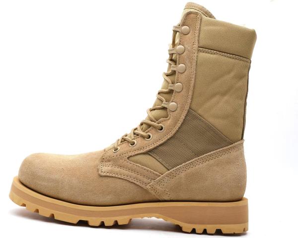 Chaussures de sécurité tactiques en cuir suède haut haut chaussures de travail en laine doublée pour la chaleur