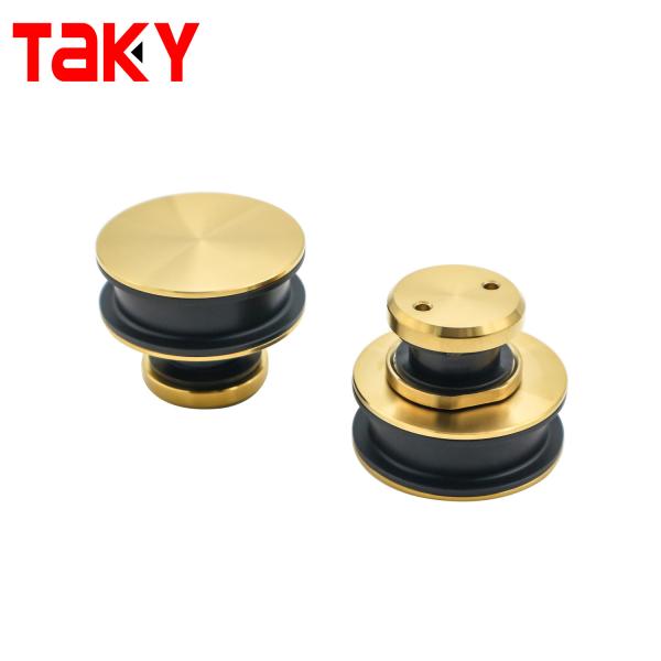 Двухдверная стальная сталь 304 стеклянная роликовая дверь с круглой формой подноса