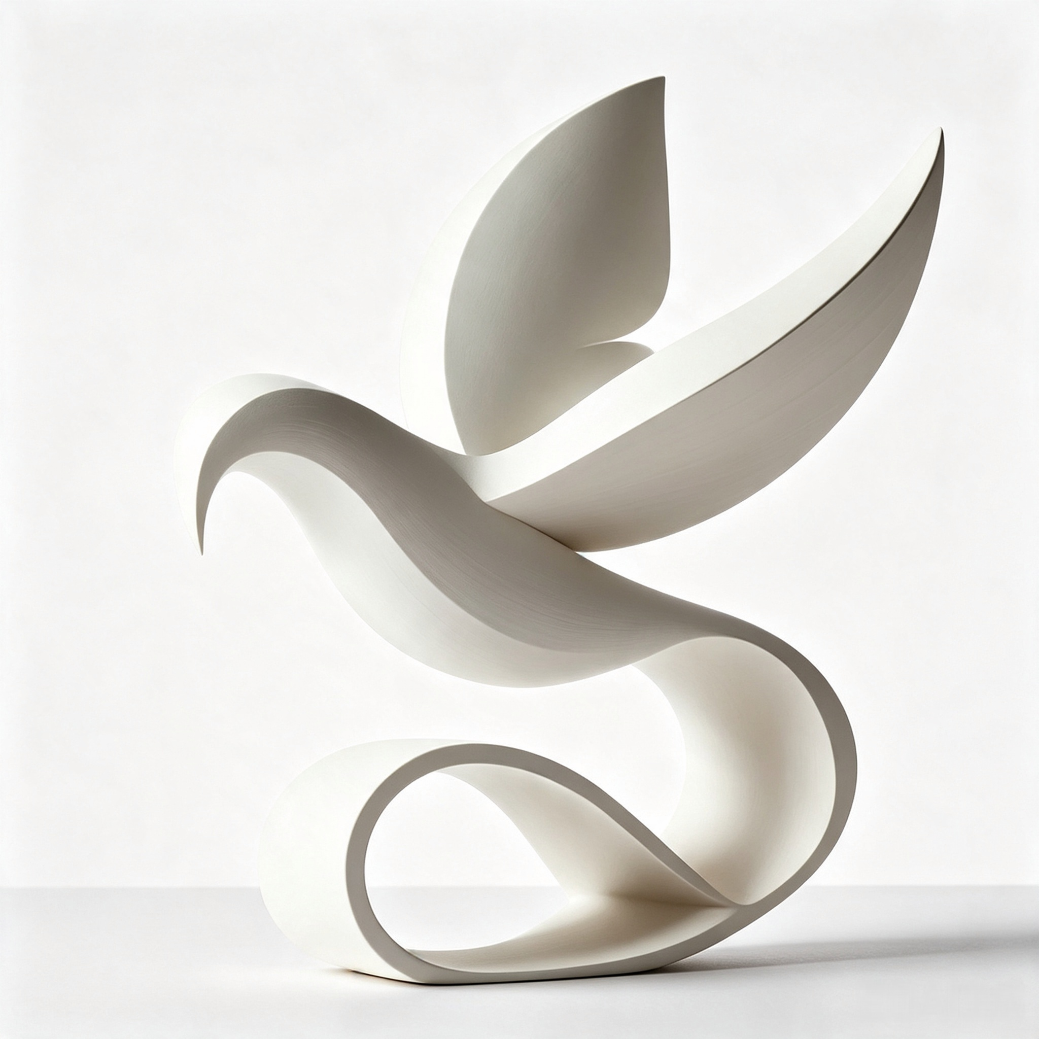 Modern 3D Printed Arts Home Decor Abstract Flying Dove Sculpture