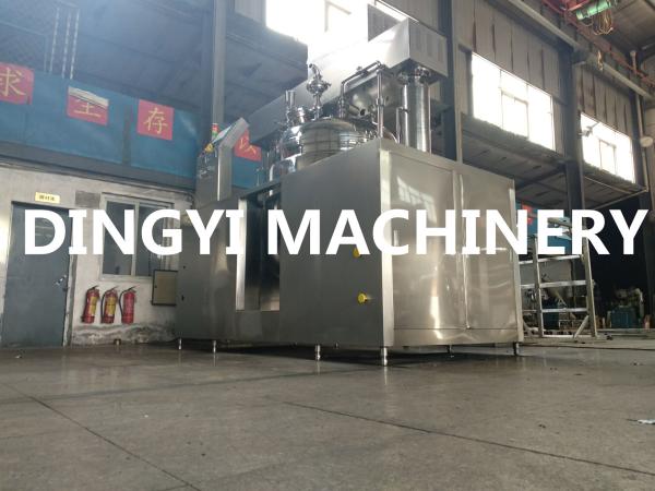 SS316L Lotion Vacuum Homogenizer Mixer Electrical / Steam Heating PLC Control
