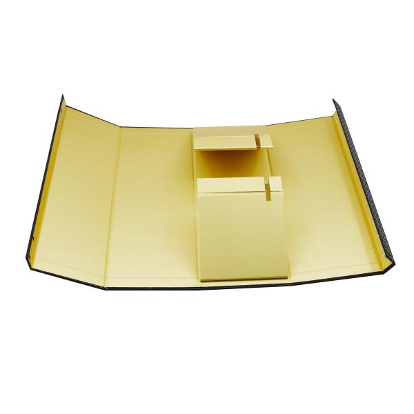 Boutique Foldable Cardboard Red Wine Gift Box Wine Bottle And Glass Gift Box Brown Color