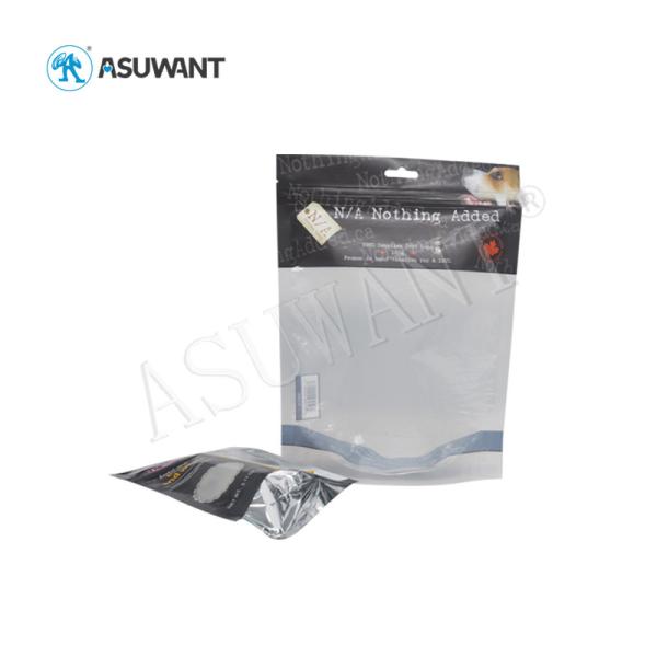 Plastic Resealable Ziplock Stand Up Pouch Pet Dog Food Packaging