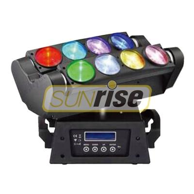 8x10w RGBW 4in1 Led Spider Moving Head Light 0-100% Linear Dimming