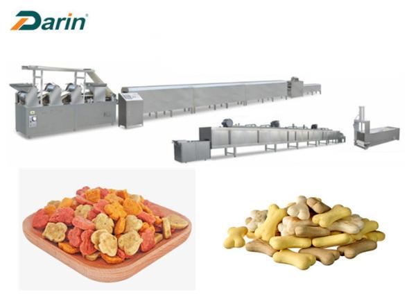 Single / Double Color Pet Biscuit Making Dog Biscuit Machine Made By Stainless Steel