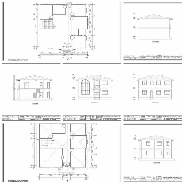 Casa con marco de acero ligero / Casa prefabricada para una villa moderna