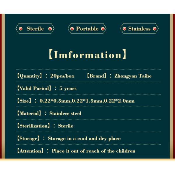 Иглы иглоукалывания класса II отжимая Auricular для пунктов иглоукалывания полуденных