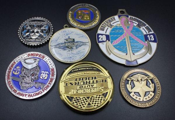 3D design custom stamping sports challenge Coin metal gold plating coin