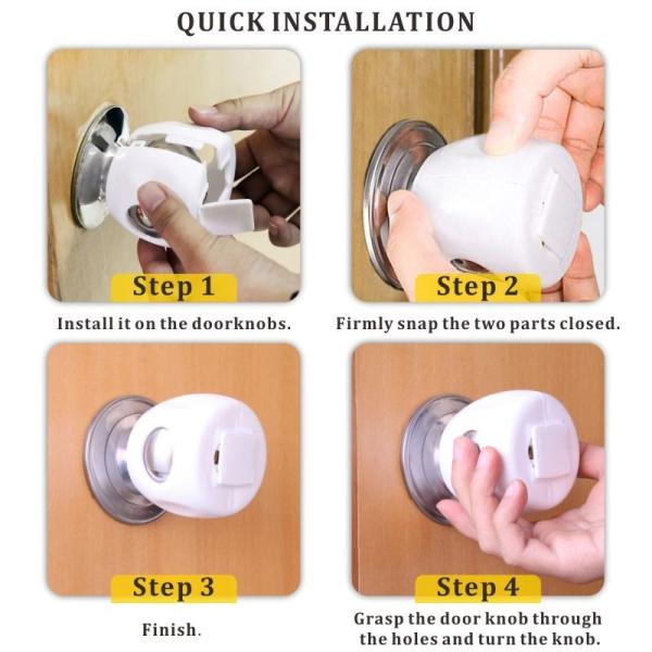 Prodigy Plastic Baby Safety Lock 62x66mm White Color For Door Handle