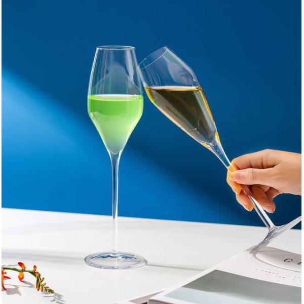 Sparkling Wine Glass Drinking Goblets 8 Ounce Crystal Tulip Champagne Glasses