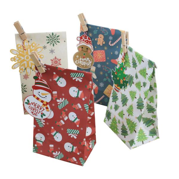 saco da prova de óleo do empacotamento de alimento do Natal do papel de embalagem de 70g para o pão cozido