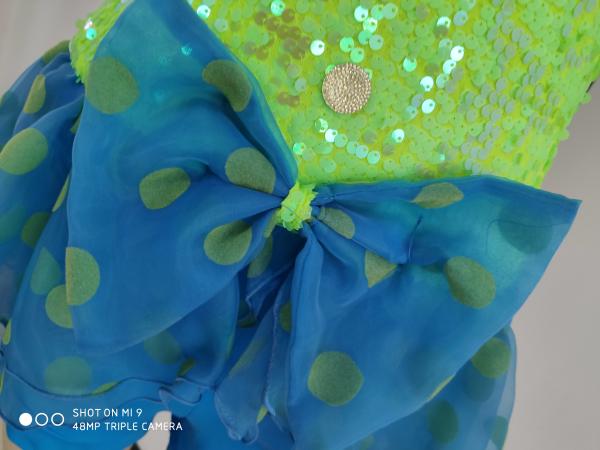 Green And Blue   Show Dance Wear Pattern Performance Clothing
