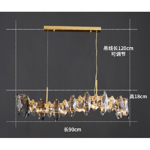 Гальванизируя современная хрустальная люстра отрезка диаманта освещает 80*25cm 90*18cm