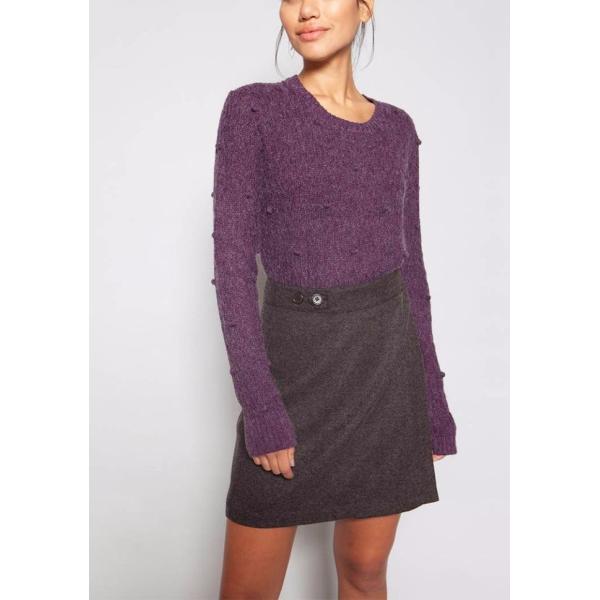Grey / Berry Women'S Cable Knit Pullover Sweaters With Bubble Sweater Water Soluble