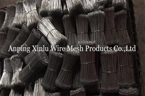 Black Annealed Bar Tie Wire Double Loop Binding Wire 1.0mm Diameter 200mm Length for Industrial Use 20% Elongation Rate