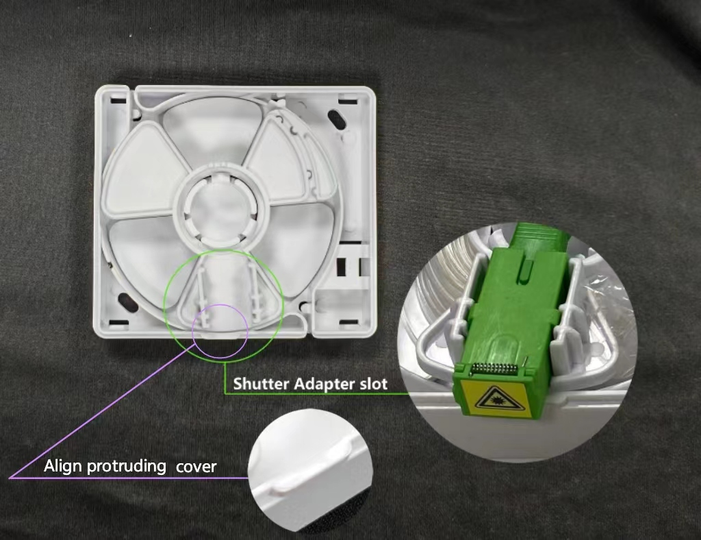 FTTH Indoor ABS 1 Core SC Adapter Invisible Fiber Optical Rosette Box ABS Белое волокно