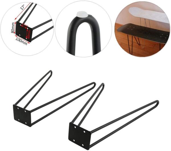 Customized Solid Metal Bar Skateboard Hairpin Table Legs Heavy Duty