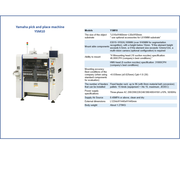 Yamaha YSM10 Pick and Place High Precision Pcba Surface Mounter Smt Pick and Place Machine  Yamaha Ysm10 With High Speed