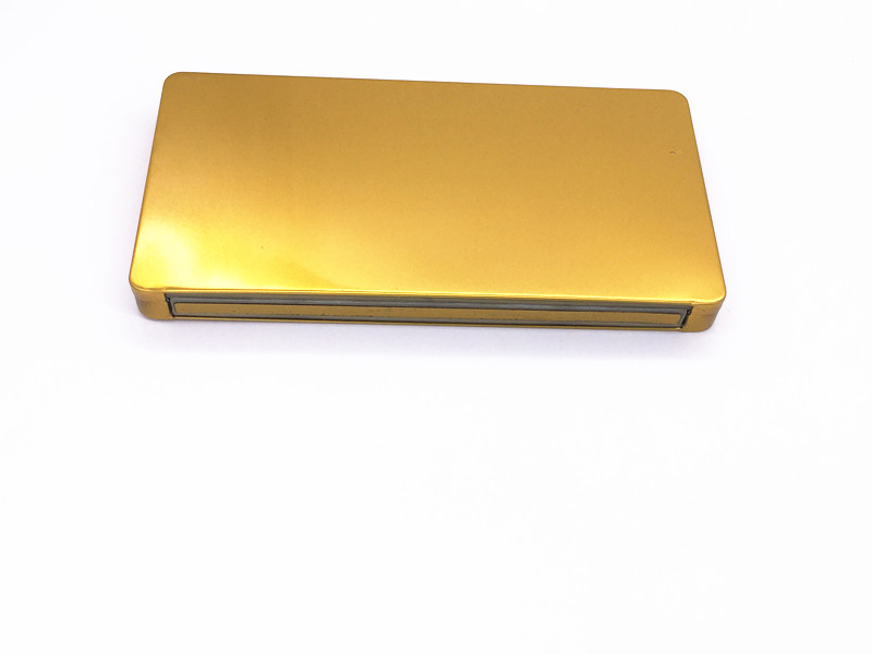 200x105x18mm Large Rectangle Metal Gift Cosmetic Skin Care Gift Tin Box With Mirror 9 Frames