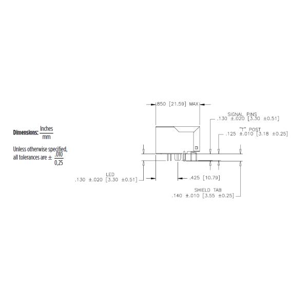 JXR0-0005NL RJ45 Modular Jack PCB Connector Jack With Light Without Finger