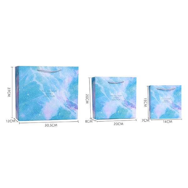 Marble Pattern Business Gift Paper Bag Portable Shopping Clothing Packaging Bag