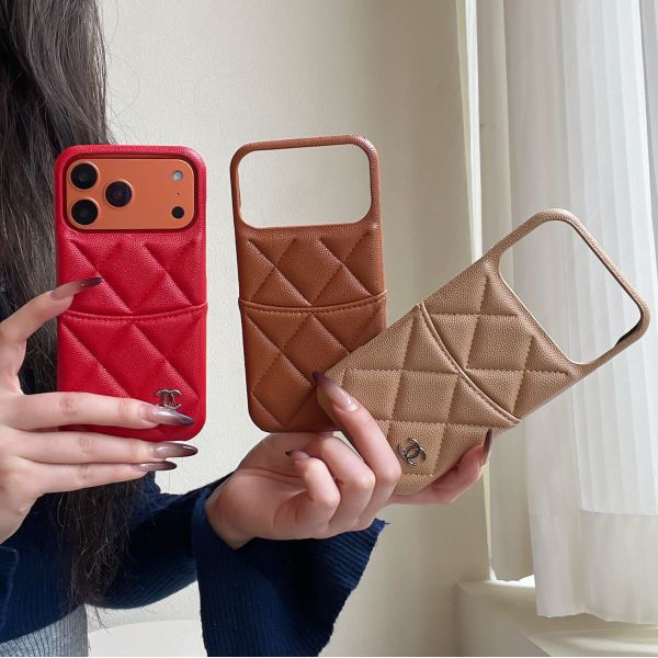 Lychee Pattern Card Slot iPhone 17 Pro Max Case Half-Wrapped Hard Shell Anti-Drop Autumn Winter Model 16 Pro