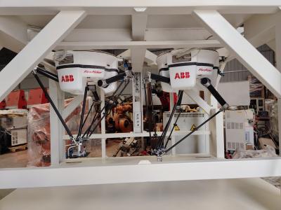 Robô de IRB 360 ABB para classificar o empacotamento de escolha