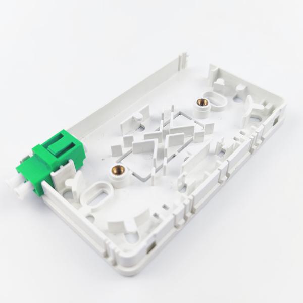 FTTH Network Fiber Optic Cable Socket Panel 2 Cores LC APC Plastic Faceplate 116*69*19 mm