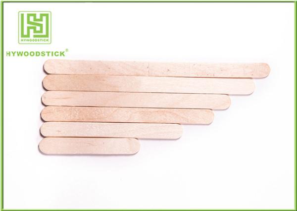Sterile Round Ice Cream Wooden Sticks 114 * 10 * 2mm Food Grade