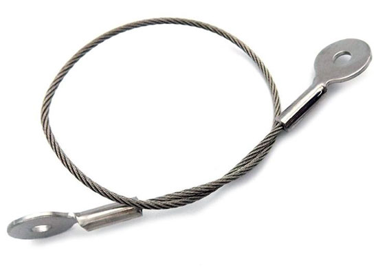 Веревочка стального провода бросает долгое время кабельного ушка и глаза безопасности весны расширения