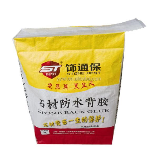 80GSM PP Woven Bag with Multi-color Printing and Laminated PE Film for 50KG Cement and Gypsum Powder