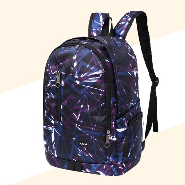 New nylon waterproof backpack large-capacity leisure student bag printed travel backpack