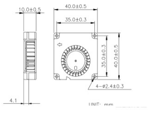 High Speed Centrifugal 5V Blower Fan 40mm Used On Laptop Cooling
