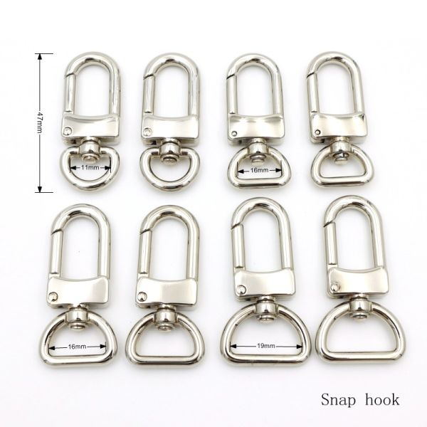 Gold Mini Metal Swivel Snap Hook Metal Clasp Hooks For Keychain Set Fittings Decorative