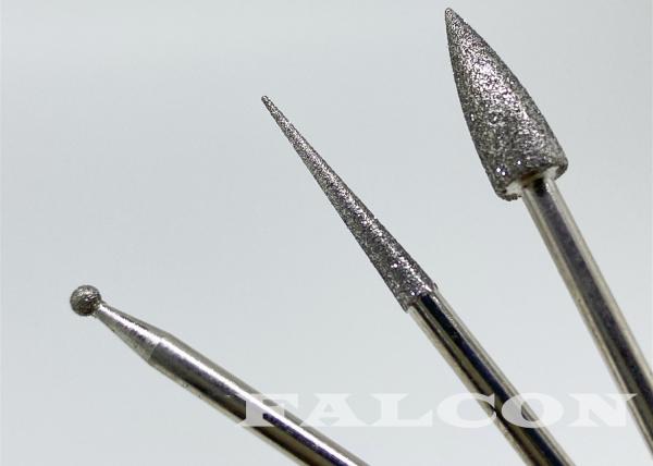 Dental Lab Porcelain Diamond Polishing Burs Electroplated 2.35mm Shank