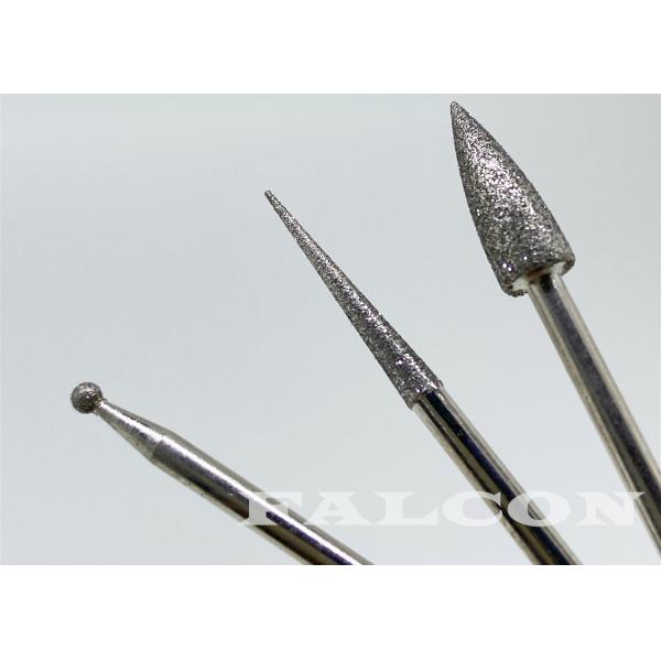 Dental Lab Porcelain Diamond Polishing Burs Electroplated 2.35mm Shank