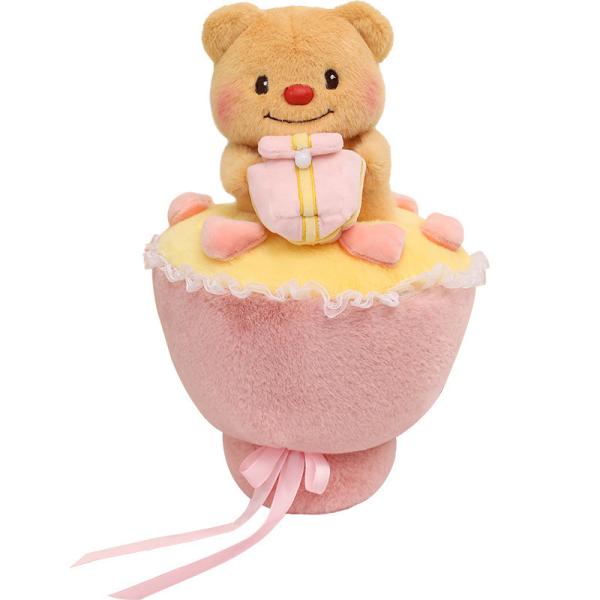 Bonita muñeca de osos de mantequilla muñeca de ramos de peluche muñeca de tela de juguete china día de San Valentín 520 regalo novia