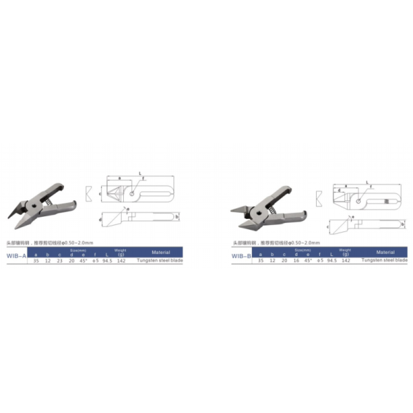 Air Nipper Copper wire cutting 0.02-2.0mm C45+WIB-A Wear-resistant blade