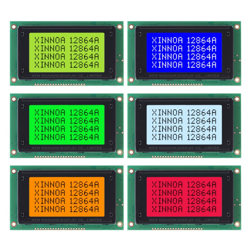 Yellow Green Film 12864A 20PIN SBN0064 Controller Parallel Port For Arduino 128X64 Graphics LCD